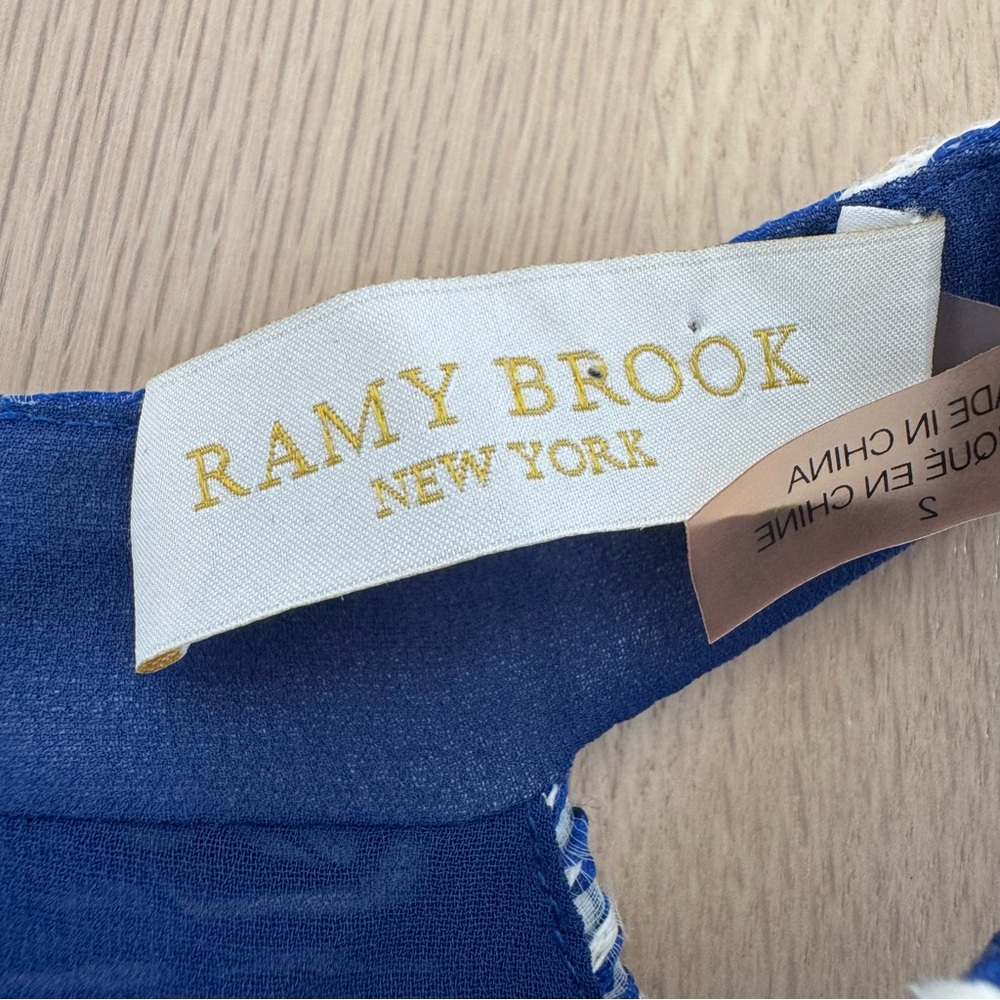 Ramy Brook Leighton Blue Top Women’s size 2 - Picture 5 of 14